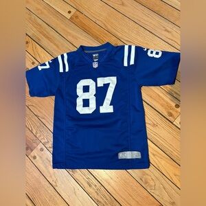 Colts Jersey Kids Blue NFL Jersey Indianapolis Colts size large Reggie Wayne 87